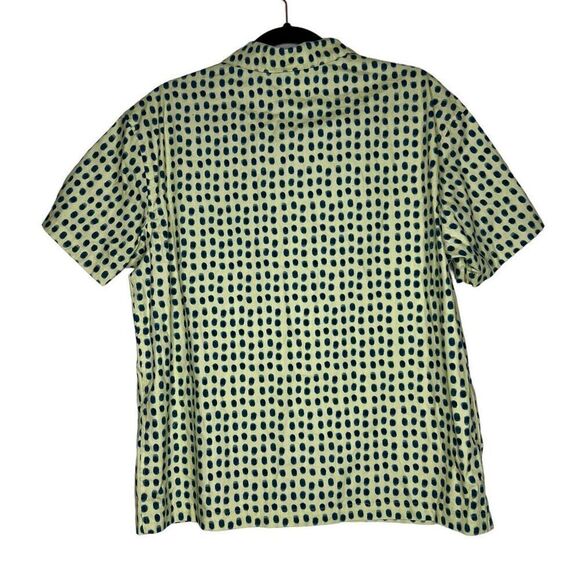 NWT House of Aama Adult Green Polka Dot Shirt Medium - Picture 9 of 9